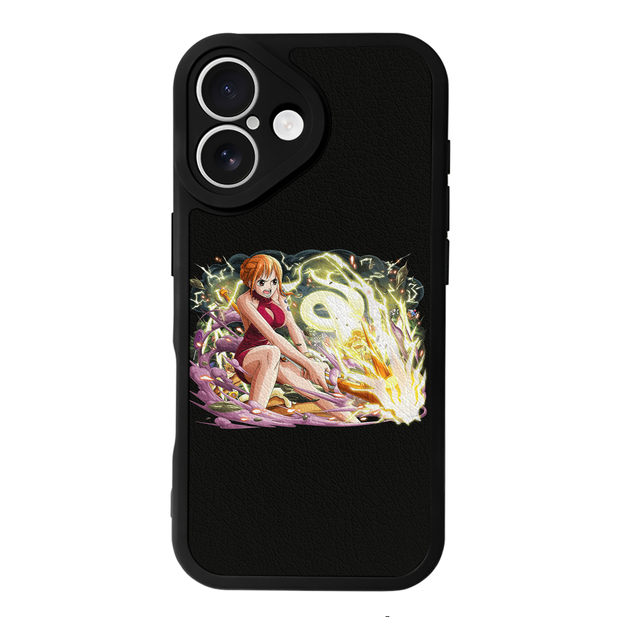（画像用） ワンピース ナミ ONE PIECE Nami 【iPhone 16シリーズ対応】シリコンスマホケース（レザー調） 材質：シリコン